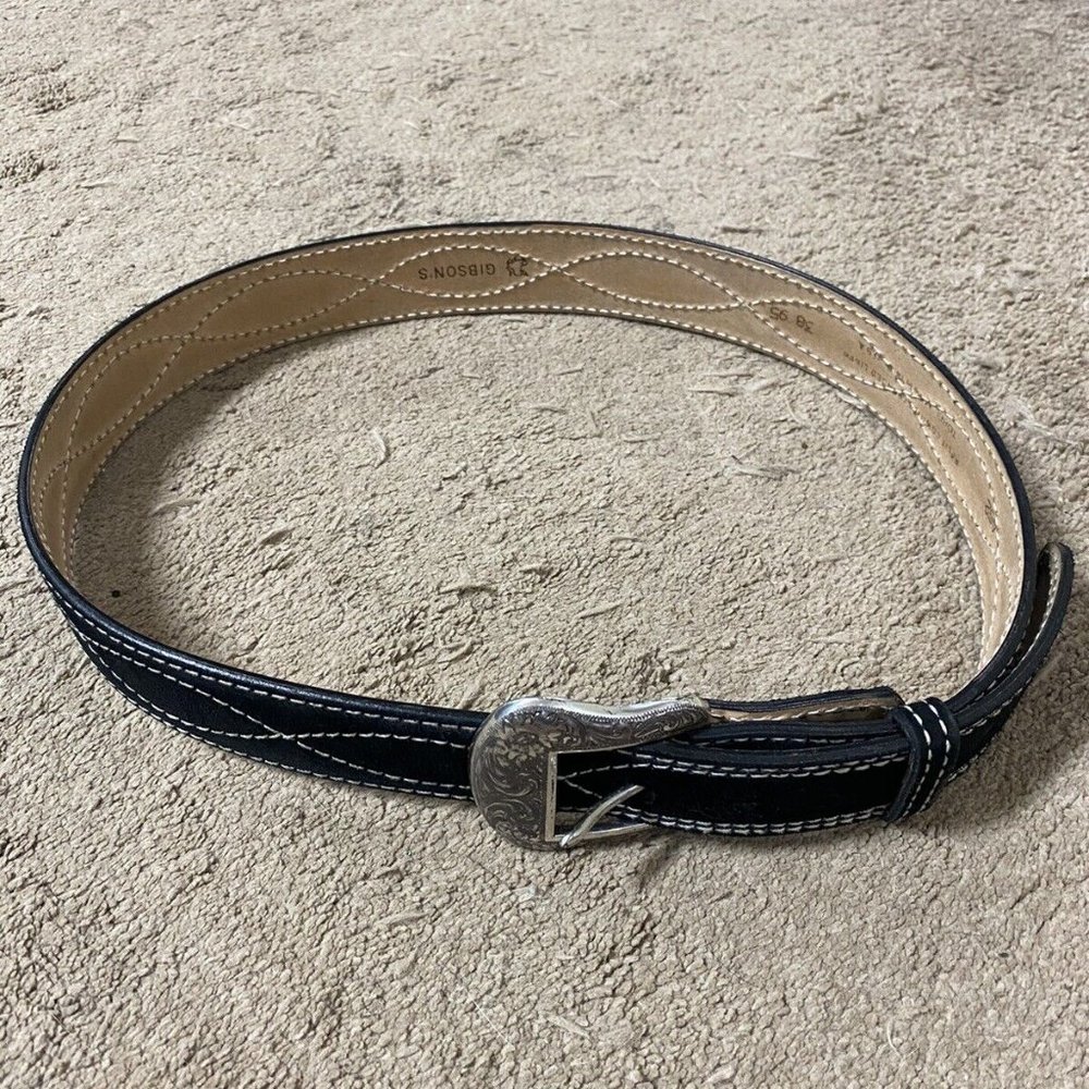 Torel Woman’s Black Genuine Leather Work Belt Made in USA